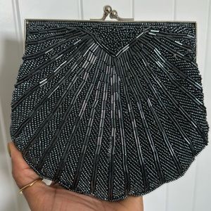 Vintage Handmade Beaded Clutch With Strap